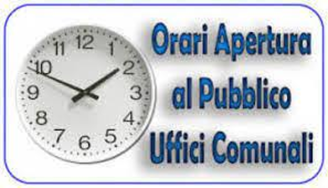 Accesso del pubblico agli uffici comunali: modalità e orari (SI ACCEDE SOLO PER APPUNTAMENTO).